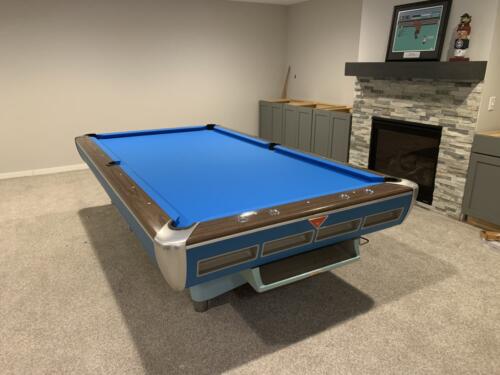 new blue felt- vintage home table - 2021 (2/2)